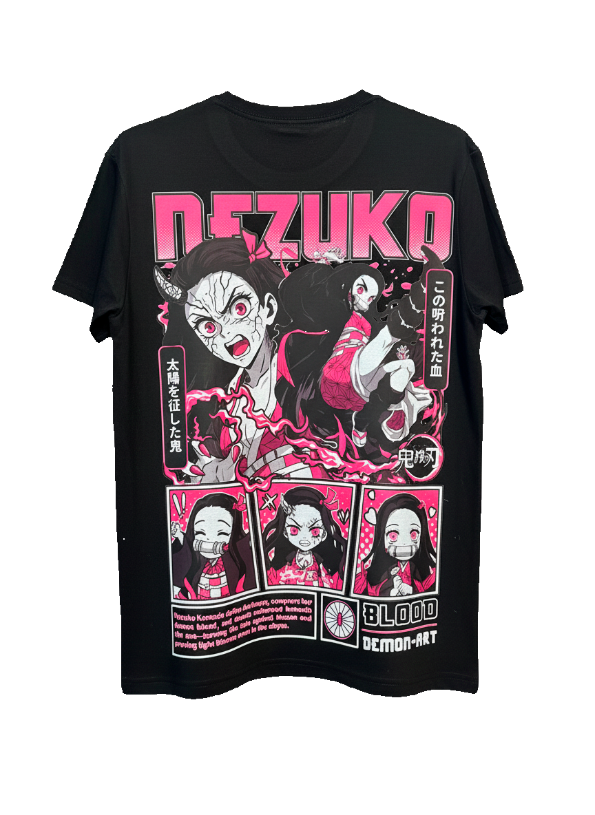 Camiseta Demon Slayer — Nezuko Pink Manga