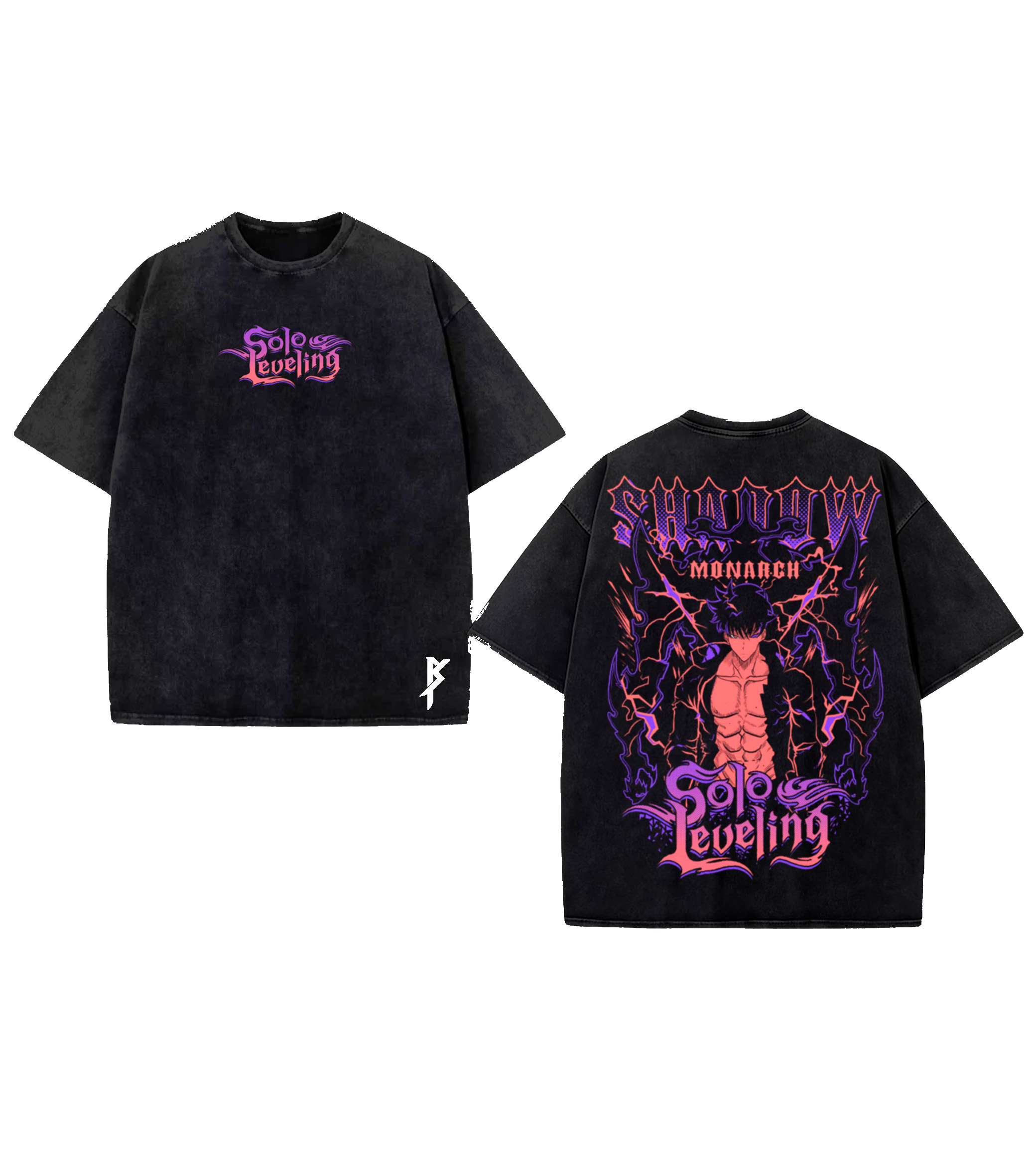 Camiseta Solo Leveling — Shadow Monarch Purple