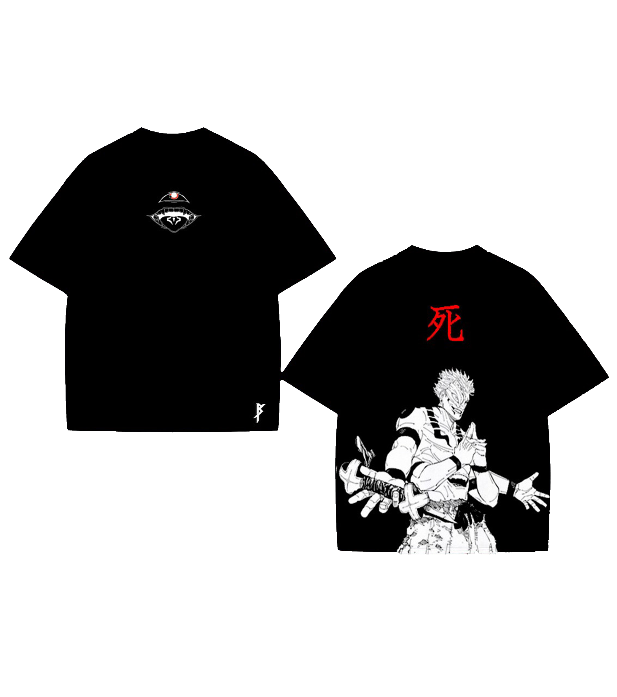 Camiseta Anime — White Curse Geometry