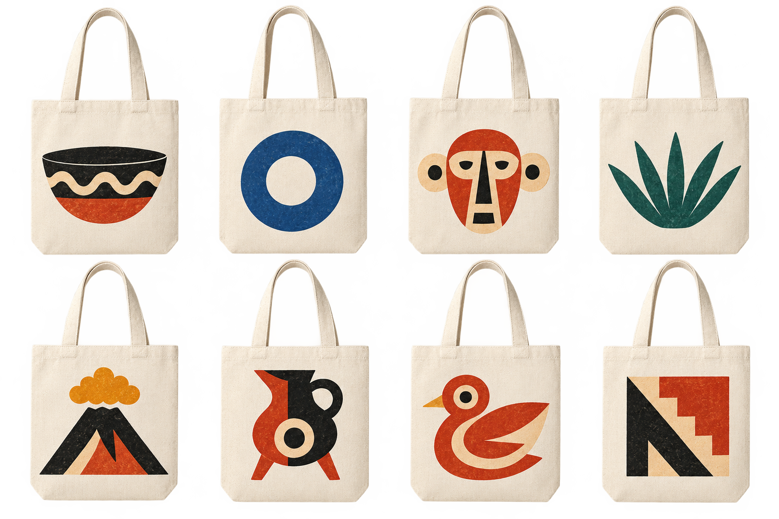 Mini Tote Bag — Cerámica Negativa de Nicoya