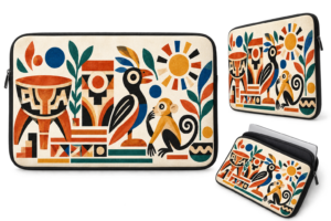 Funda para Laptop — Cerámica Negativa de Nicoya (37 × 27 cm)