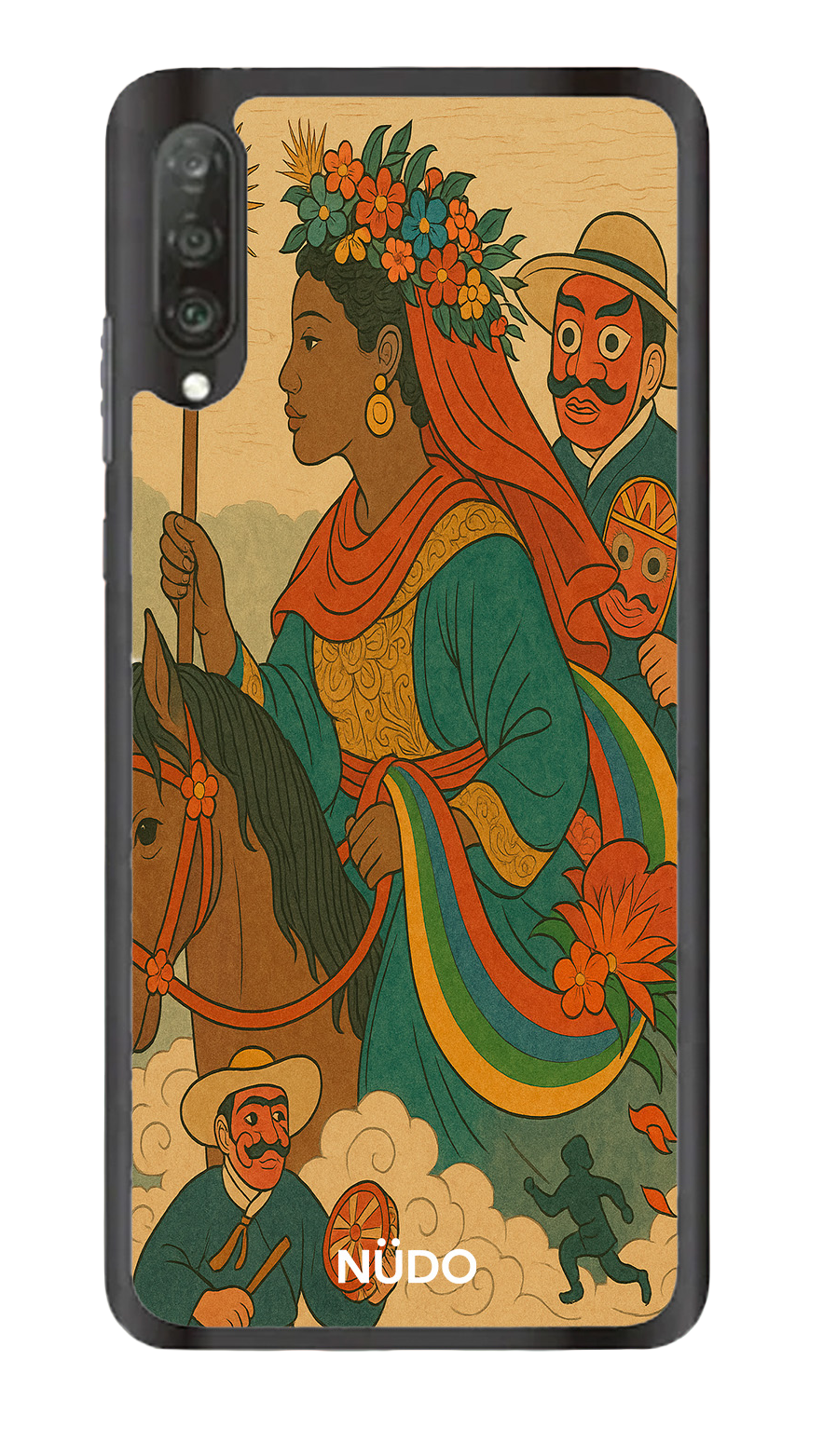 Estuche Celular Inti Raymi Estilo Ukiyo-e