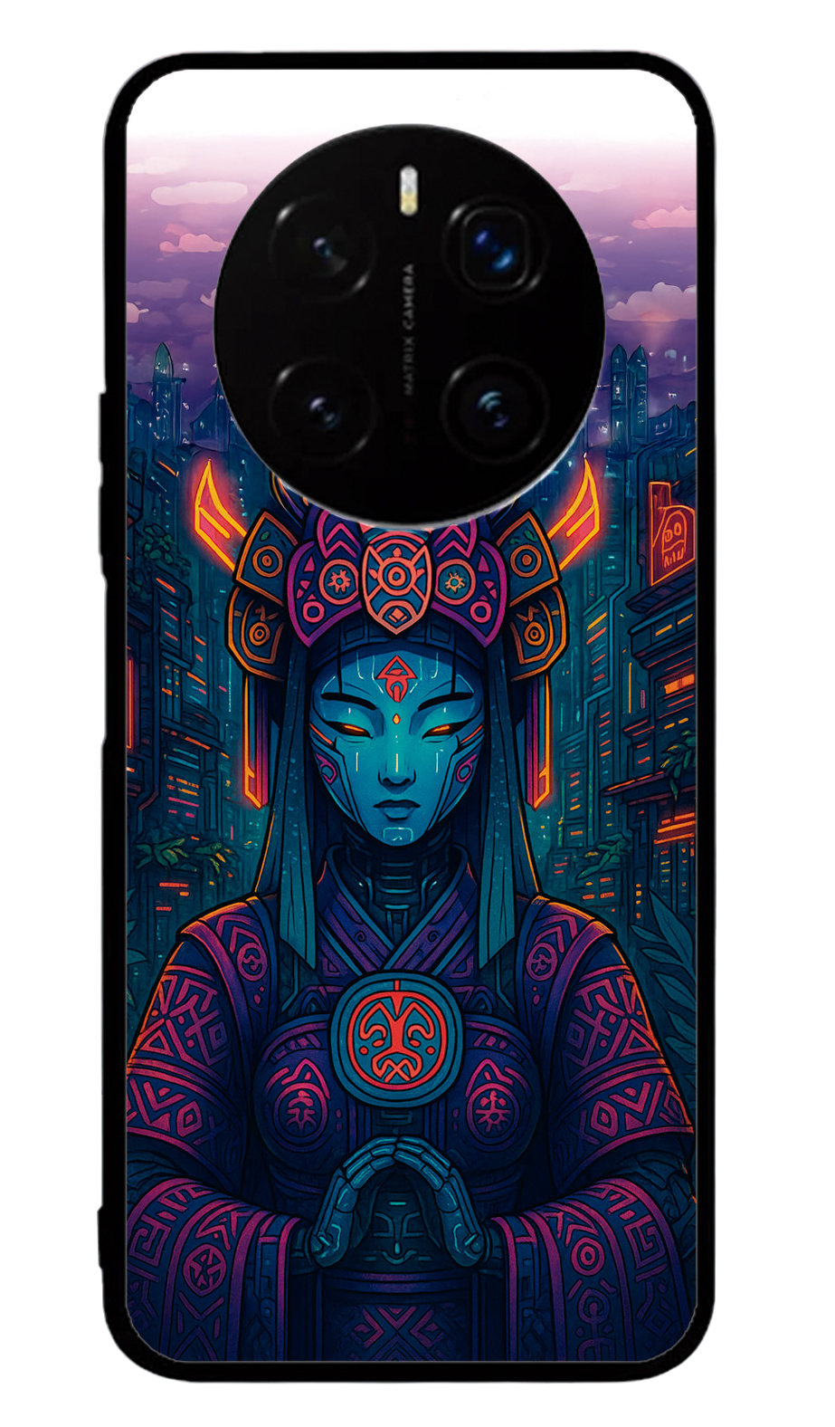 Estuche Celular Artesanía Maleku Cyberpunk,