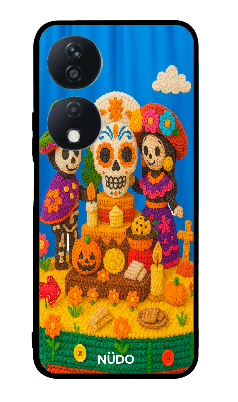 Estuche Celular Mexico Dia de los Muertos