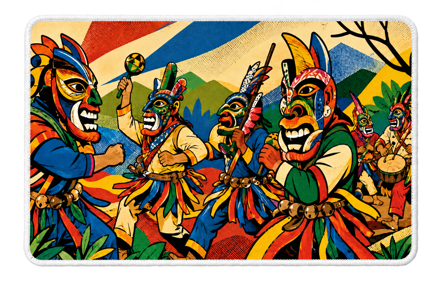 Mousepad Máscara Ancestral — Guerreros de Boruca