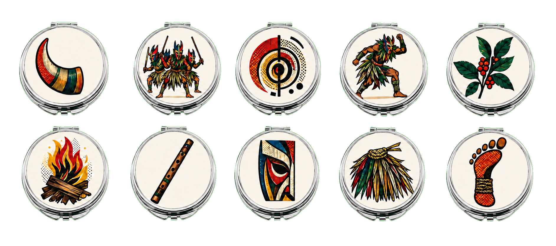 Espejo compacto — Guerreros de Boruca