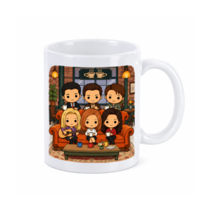 NÜDO POP — Friends · Taza 11 oz · Central Perk en chibi