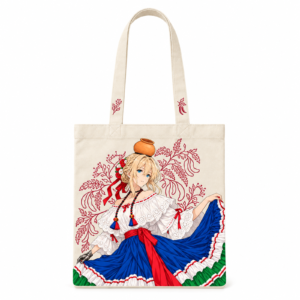 NÜDO × NÜDO POP — Vestidos de Patria | Guanacaste · Violet Evergarden · Bolso de lona