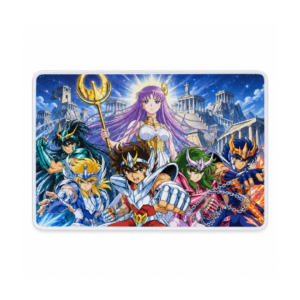 NÜDO POP — Saint Seiya · Mousepad rectangular · Athena y los Caballeros de Bronce