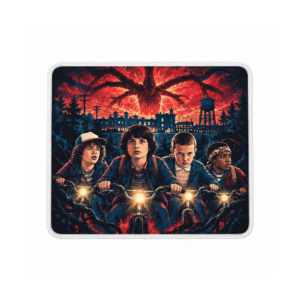 NÜDO POP — Stranger Things · Mousepad rectangular · Bicicletas y el Upside Down